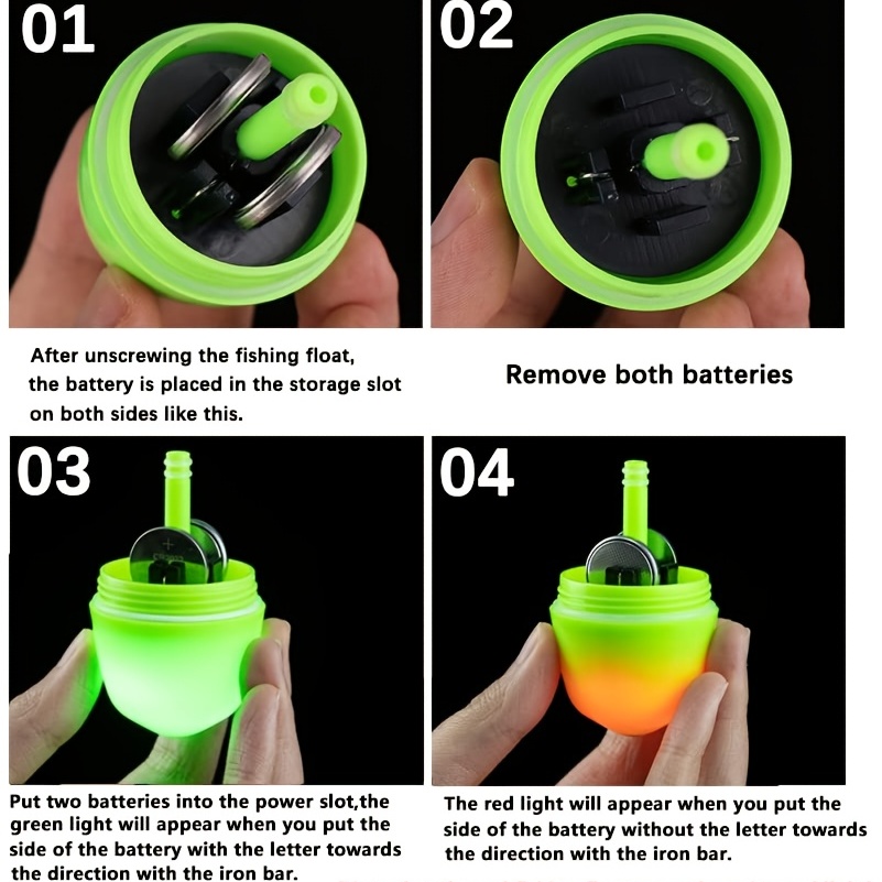 Goture Glow in the Dark Fishing Bobbers Green Electronic Floats