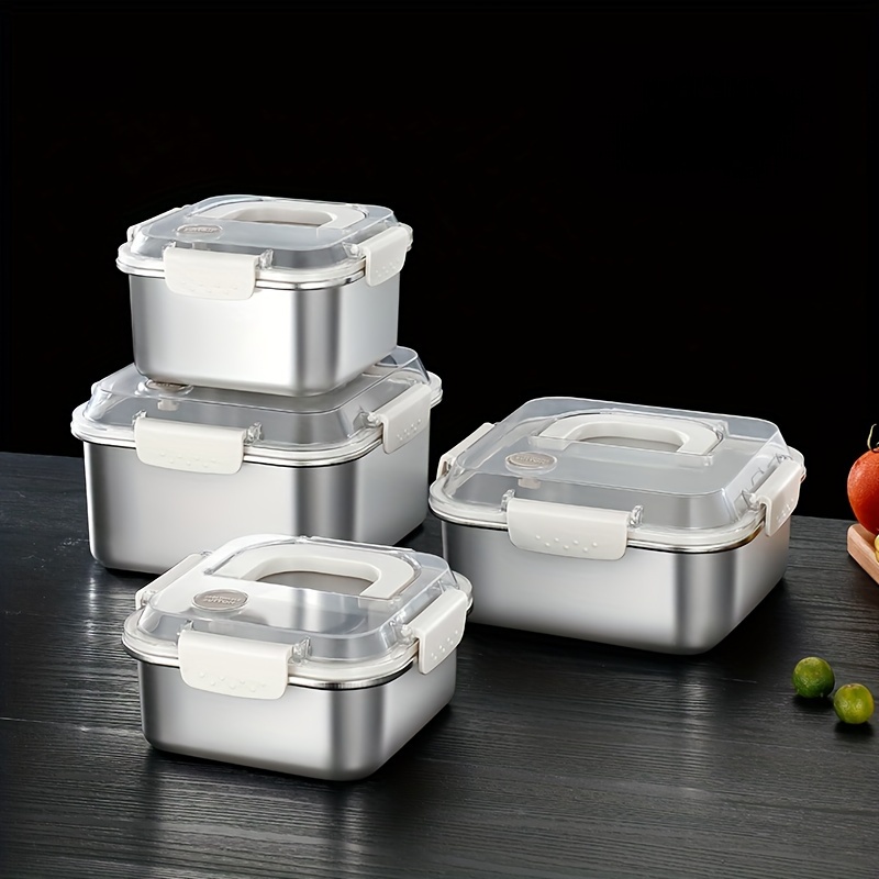 Lunch Box Stainless Steel Snack Containers Lid Leak Proof - Temu Canada