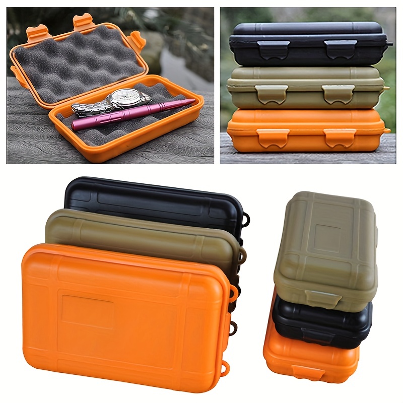 Unlock The Wild 1pc Anti Pressure Waterproof Outdoor Survival Storage Box  For Edc Tools And Accessories - Sports & Outdoors - Temu