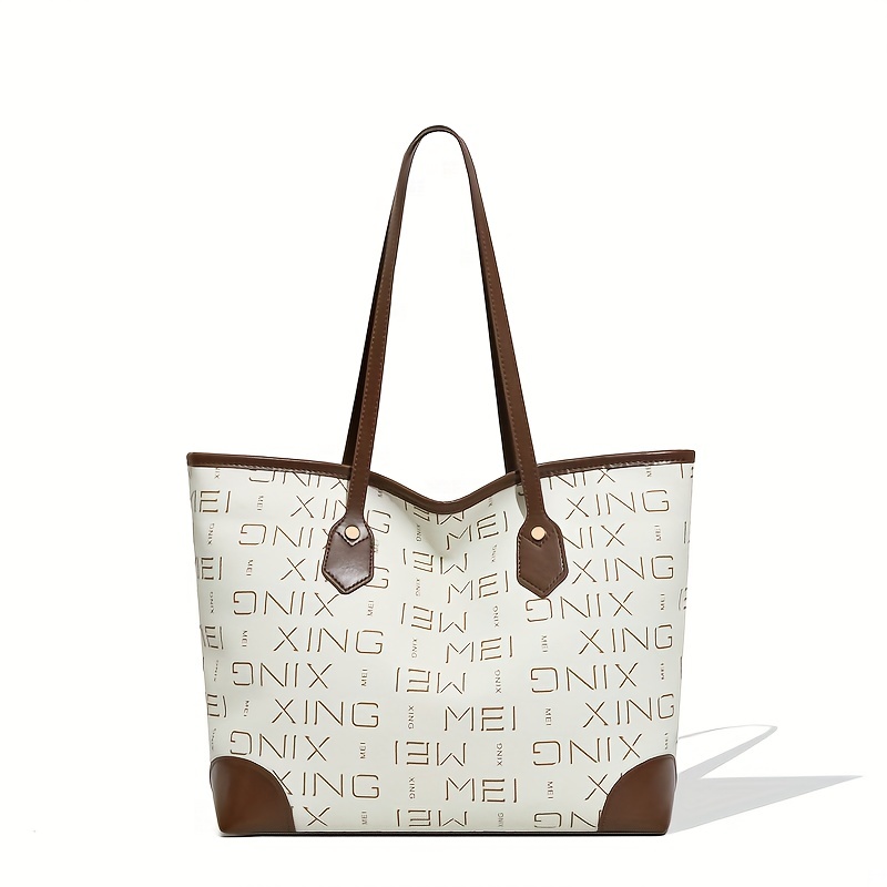 2023 PU sewing Craft Women's shoulder bag Letter printed square