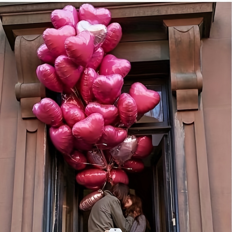  Globos de helio con forma de corazón de oro rosa de 18  pulgadas, globos de helio para decoración de cumpleaños, bodas, fiestas,  paquete de 20 : Todo lo demás