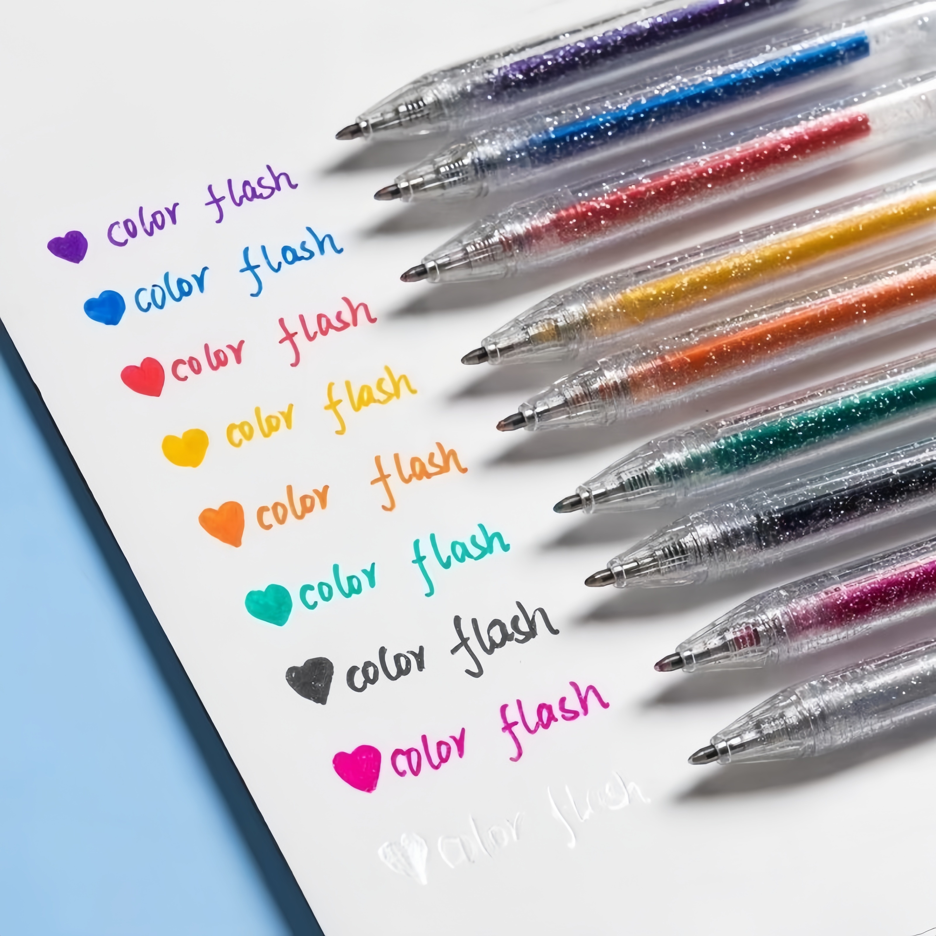 12 Colors Glitter Metallic Pens - Temu