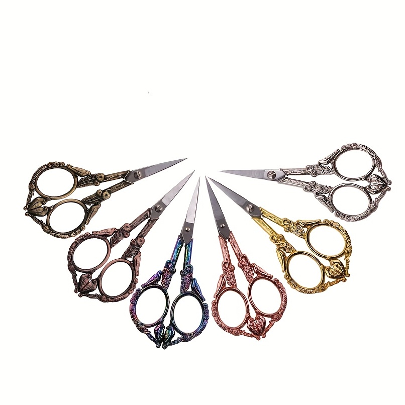 Sewing & Embroidery Scissors Small Retro Sharp-tipped Scissors For Crafts,  Handmade Diy Tools, Orchid Shaped Style, With Sheaths - Temu