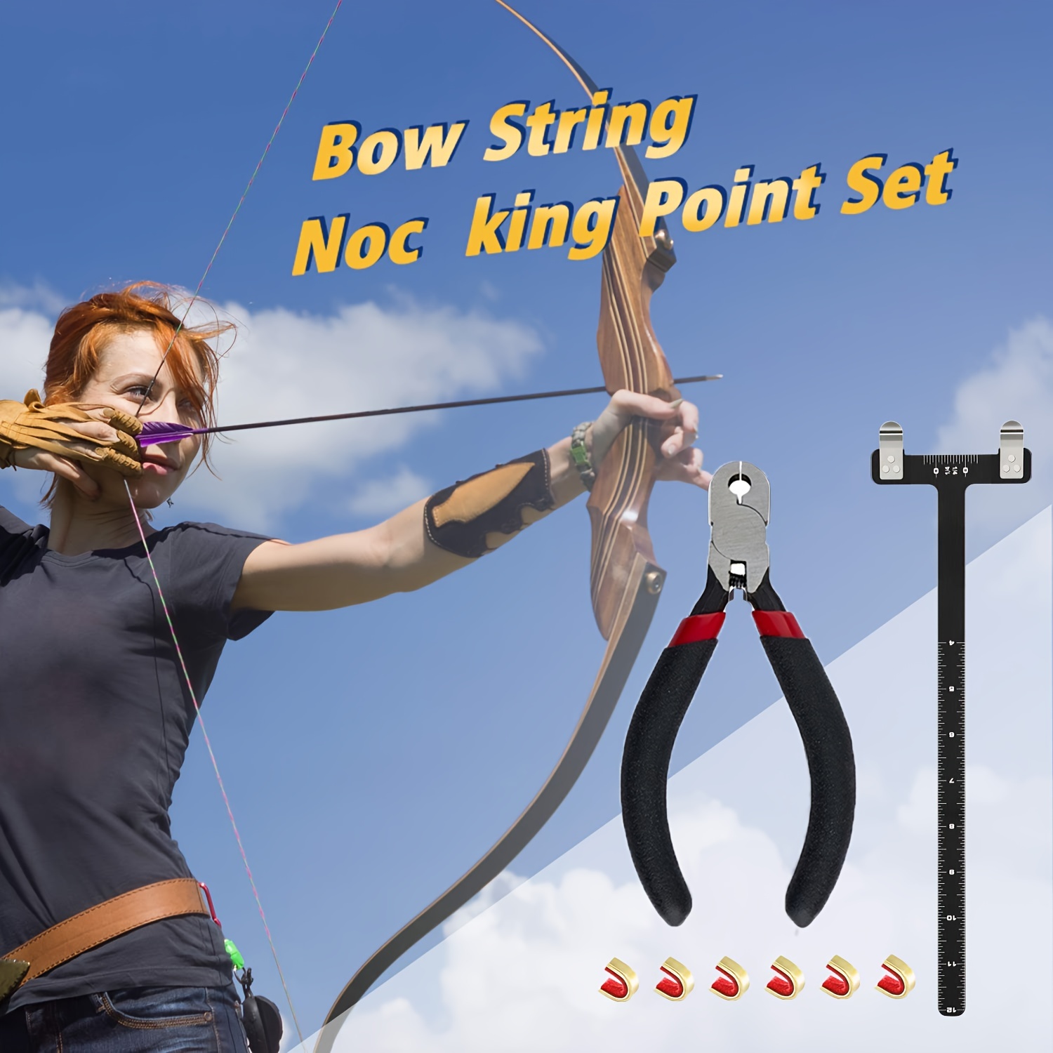 Pinces à cordes d'arc de tir à l'arc professionnelles attachent des points  d'e