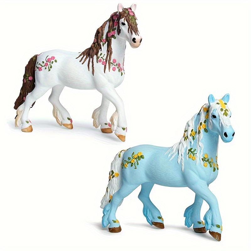 Set de juego de establo de caballos con figuras de juguete de caballo para  niños y niñas de 3 a 12 años de edad, conjunto de juguetes de vaquero y