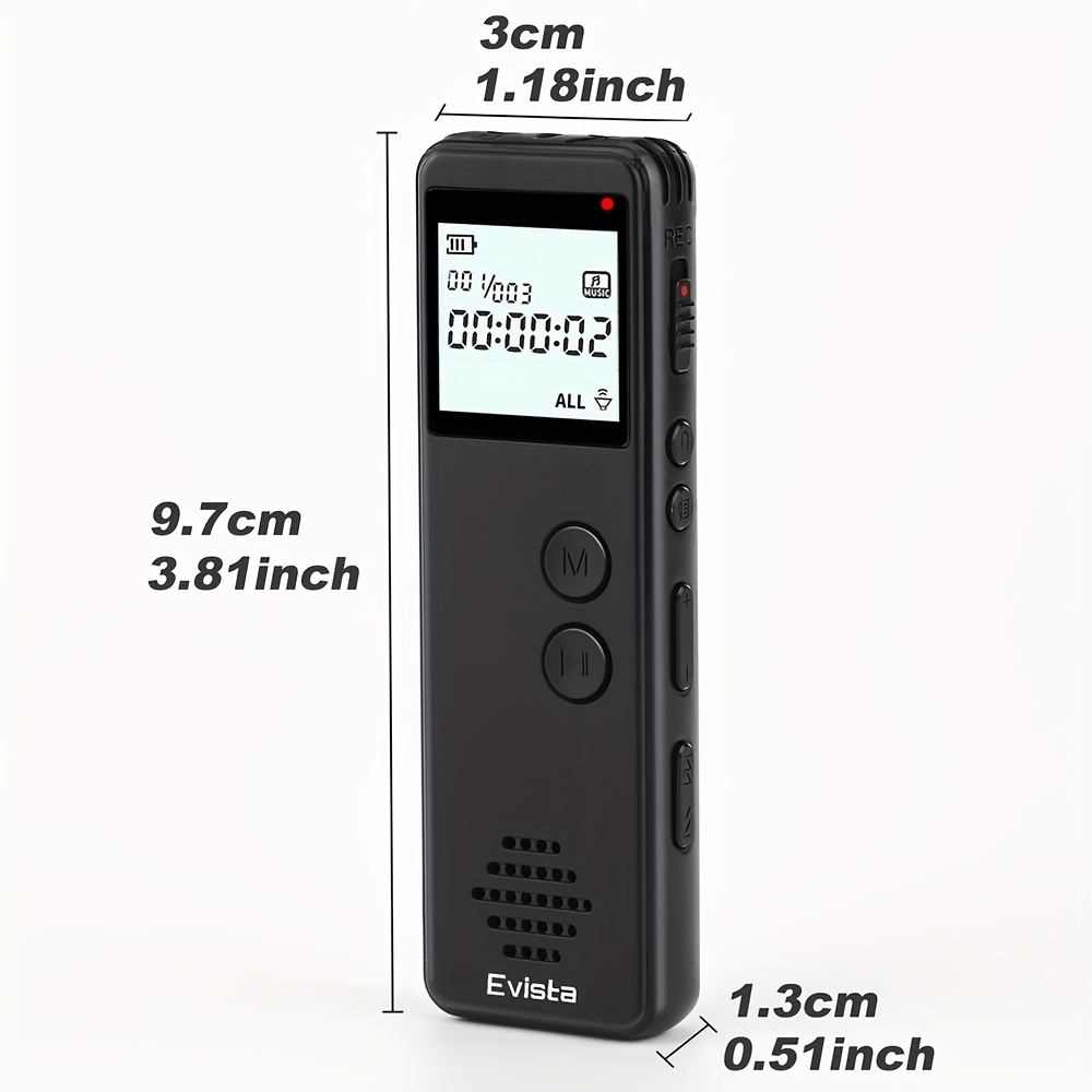 Grabadora de voz digital de 32 GB, mini grabadora magnética activada por  voz, batería de 15 días de duración, adecuada para grabación HD, reuniones