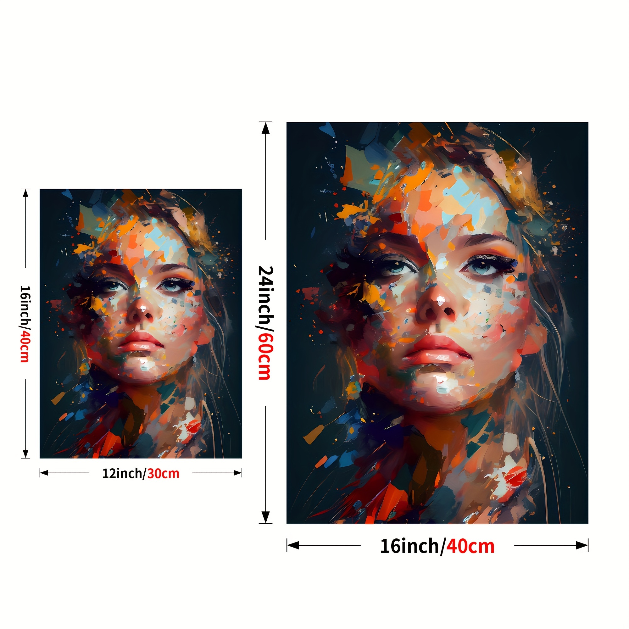 Canvas Painting Abstract Art Painting Portraits Wall Art For - Temu