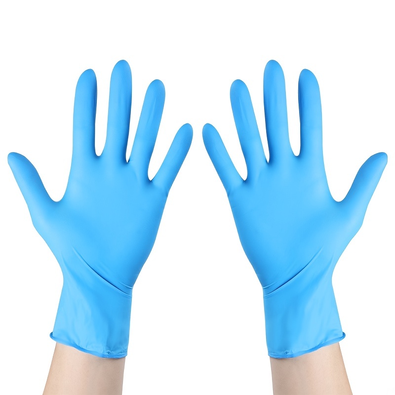100pcs 9inch Disposable Nitrile Gloves Non-slip Extra Thick Industrial Wear
