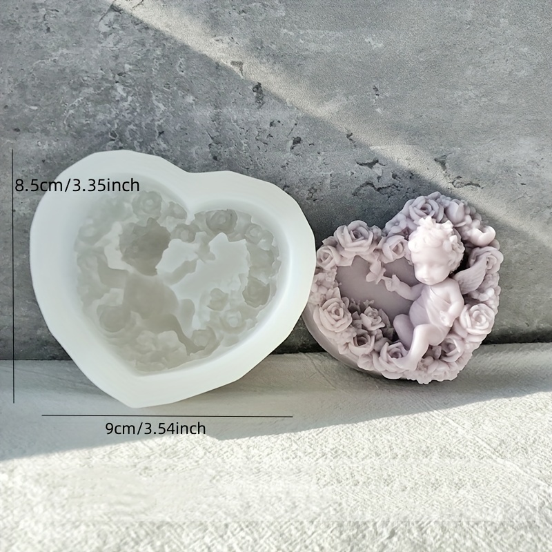 1pc Silicone Mold, Creative Heart Shaped Chocolate Mould For DIY