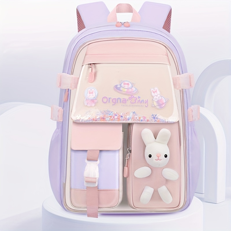 Sac à main fille sac à bandoulière, mignon lapin Sac à bandoulière Slim  paillettes Mini princesse sac cadeau pour les filles 2-10 ans