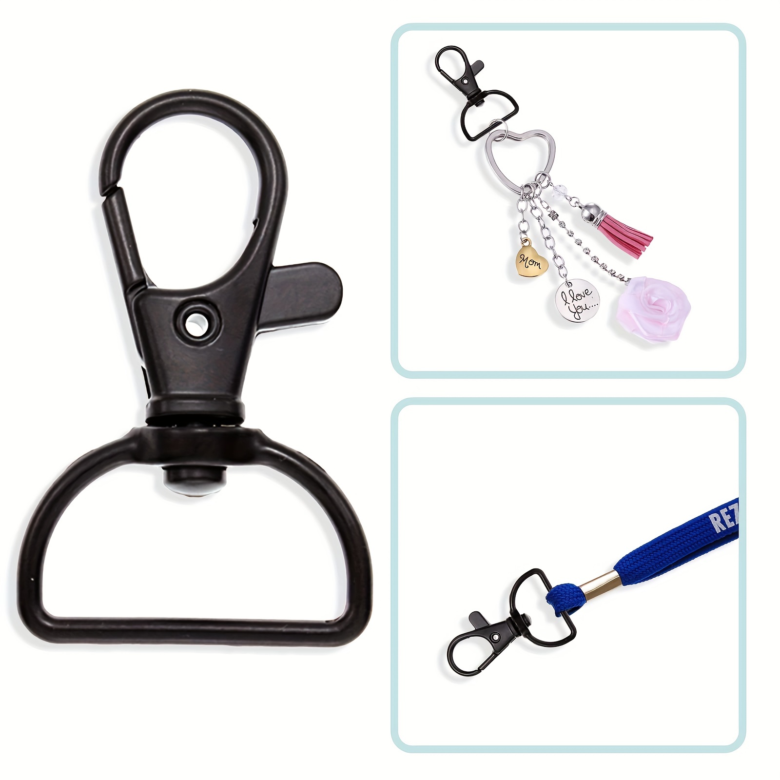 Colorful Swivel Clasp Hooks Key Chain Clips Purse Bag - Temu