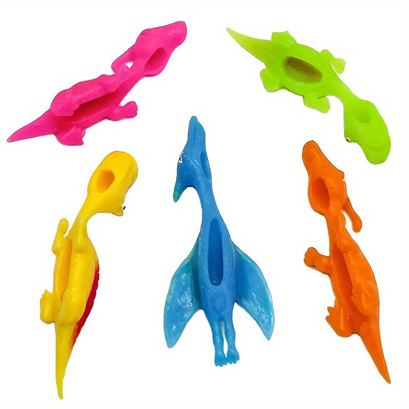 Random Color Dinosaur Finger Toys Tpr Material - Temu