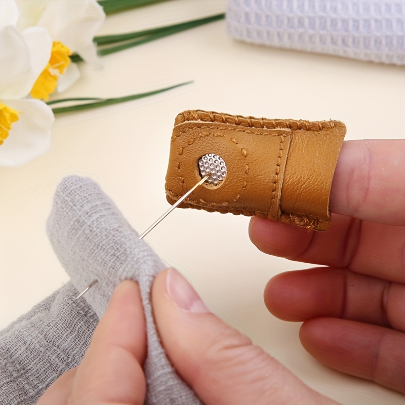 Leather Thimble Hand Sewing Thimble Finger Protector Coin - Temu
