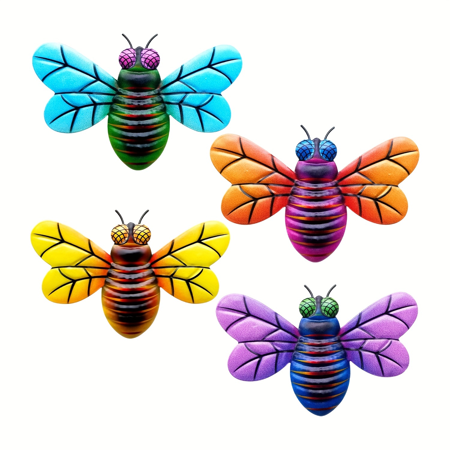 3d Bumble Bee Wall Art Sculpture Metal Iron Decor For - Temu