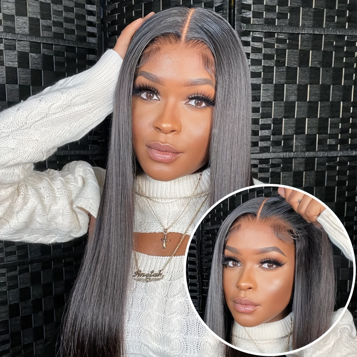 Long Braided Wigs Women 13*4 Lace Front Wigs Lightweight - Temu Canada