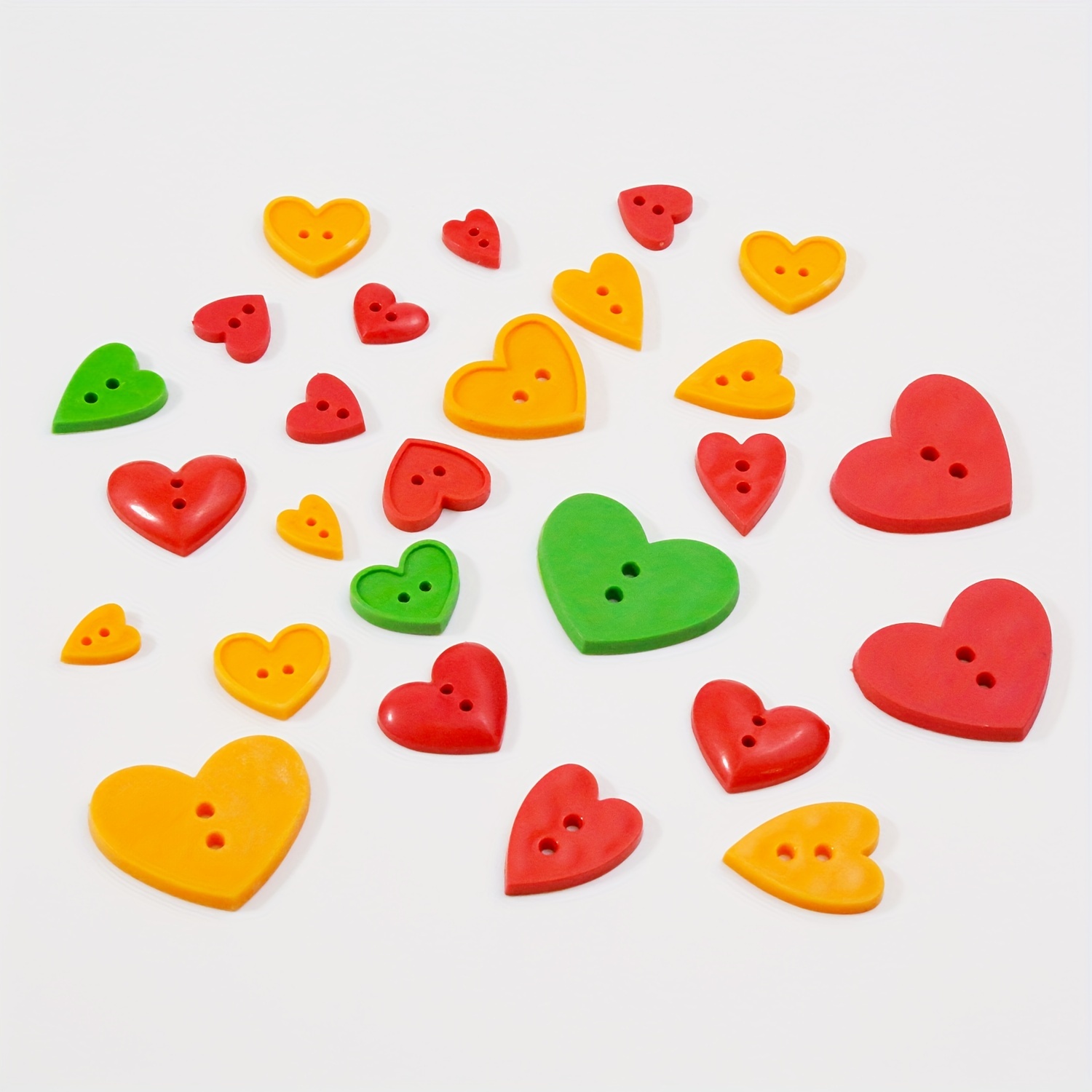 Heart Button Crafts Projects  Heart Shaped Buttons Bright - 14mm