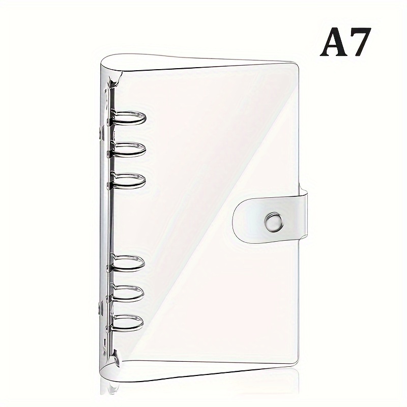 A5/a6/a7 Binder Pockets Transparent Pvc 6 hole Binder - Temu