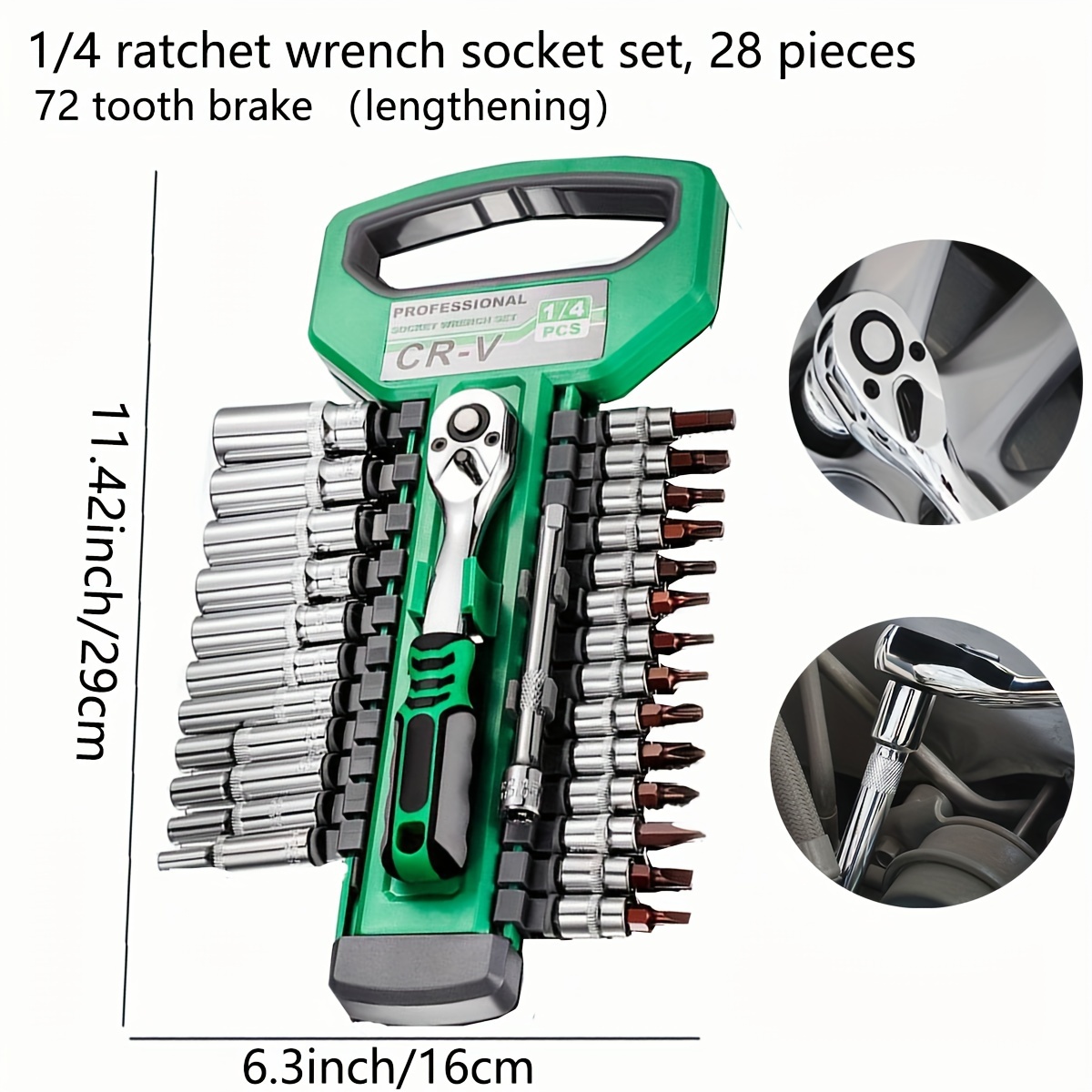 Ratchet Socket Wrench Set Mechanic Tool Kit Sockets Set - Temu