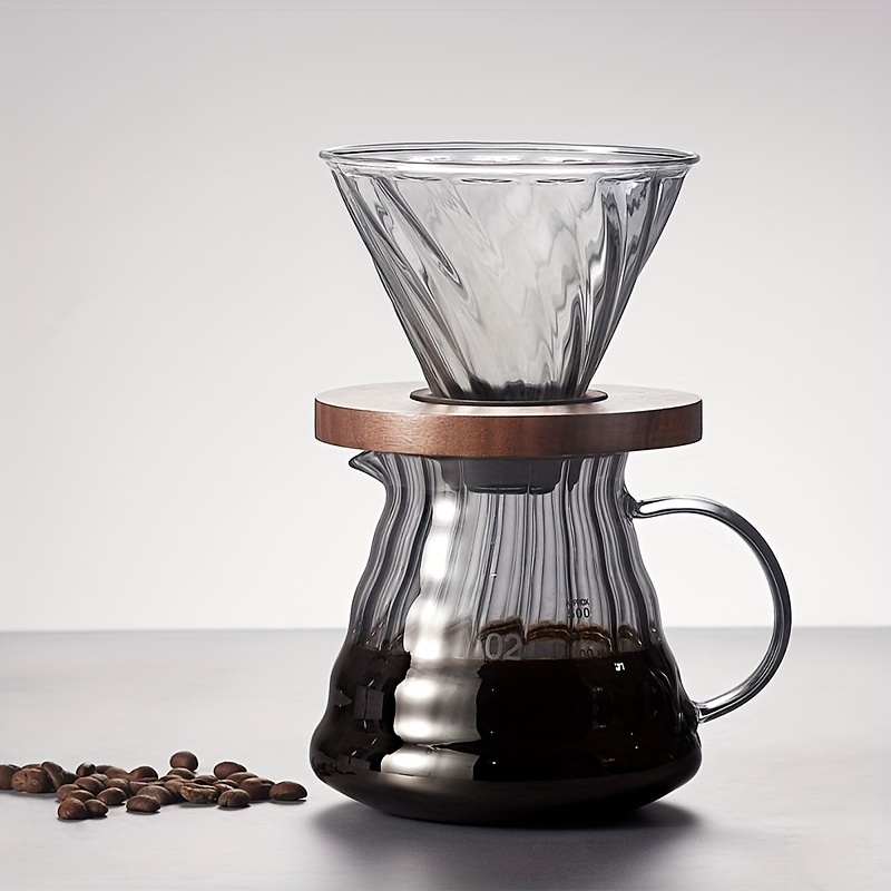 1pc Glass Cold Brew Coffee Pot, Iced Drip Coffee Pot, Hand Brew Coffee Pot,  Coffee Pot Set With Stand