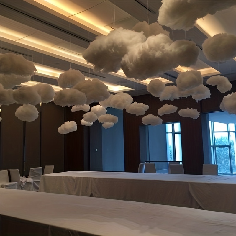 Artificial 3D Clouds Wedding Party White Fake Cloud Cotton Home