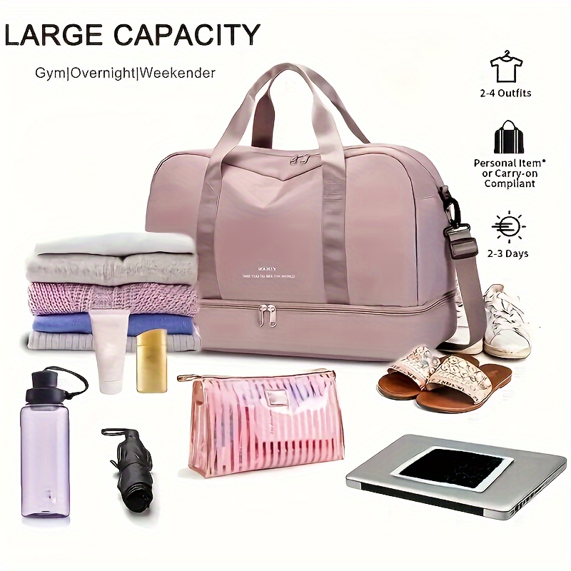 Ladies Large Capacity Handbag Overnight Travel Weekend Holdall