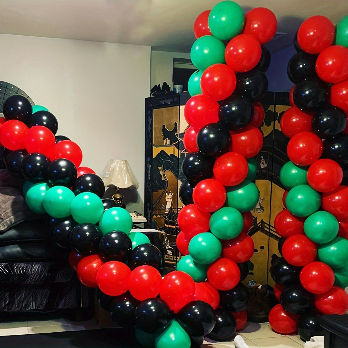 126 Pezzi, Kit Ghirlanda Di Palloncini Rosso Verde Nero, Kit Arco Di  Palloncini Multi Formato Rosso Nero Verde Scuro Palloncini Dorati  Metallici