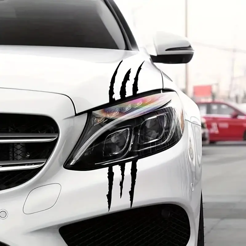 Car Stickers Reflective Monster Claw Scratch Marks Headlight - Temu