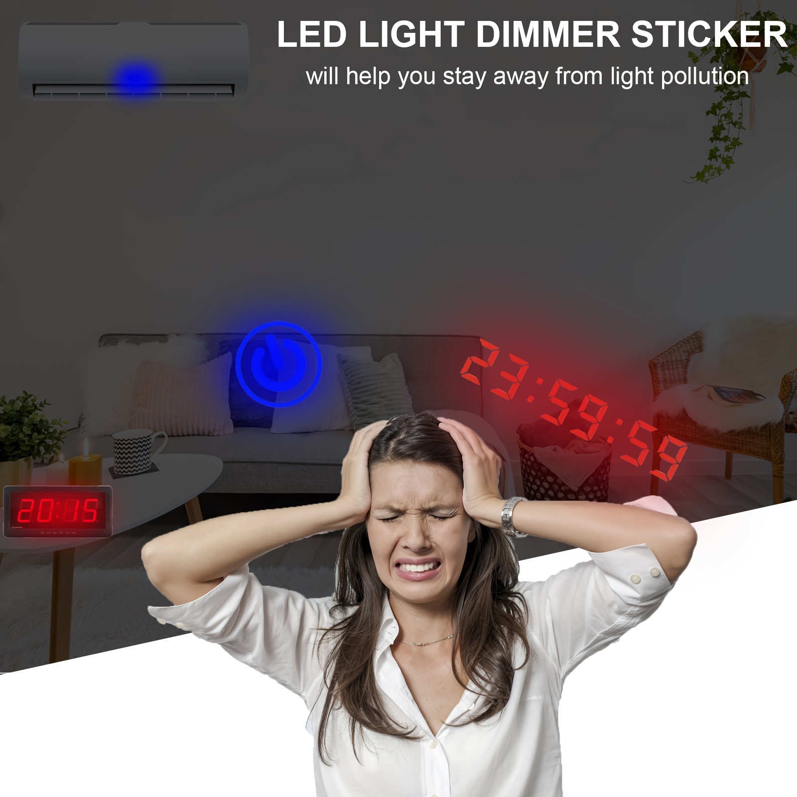 4 Sheets LED Light Blocking Stickers LED Light Blackout Sticker for Routers  TVs