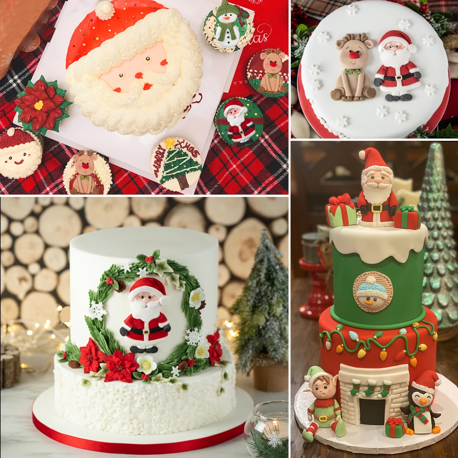 Christmas Cake Decorations and Silicone Molds