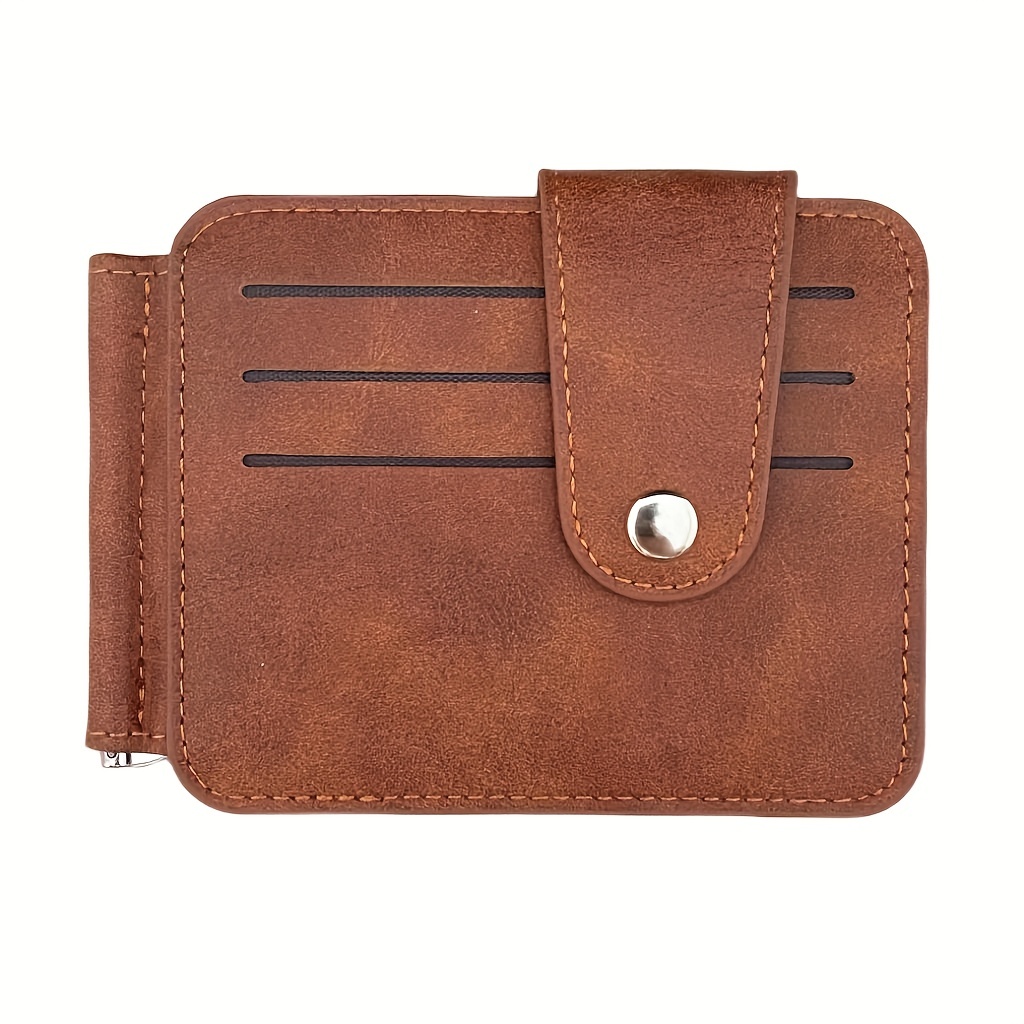Walnut Men's Leather Large Capacity Men's Wallet Multifunctional Wallet  Passport Holder (Color : A, Size : One Size)