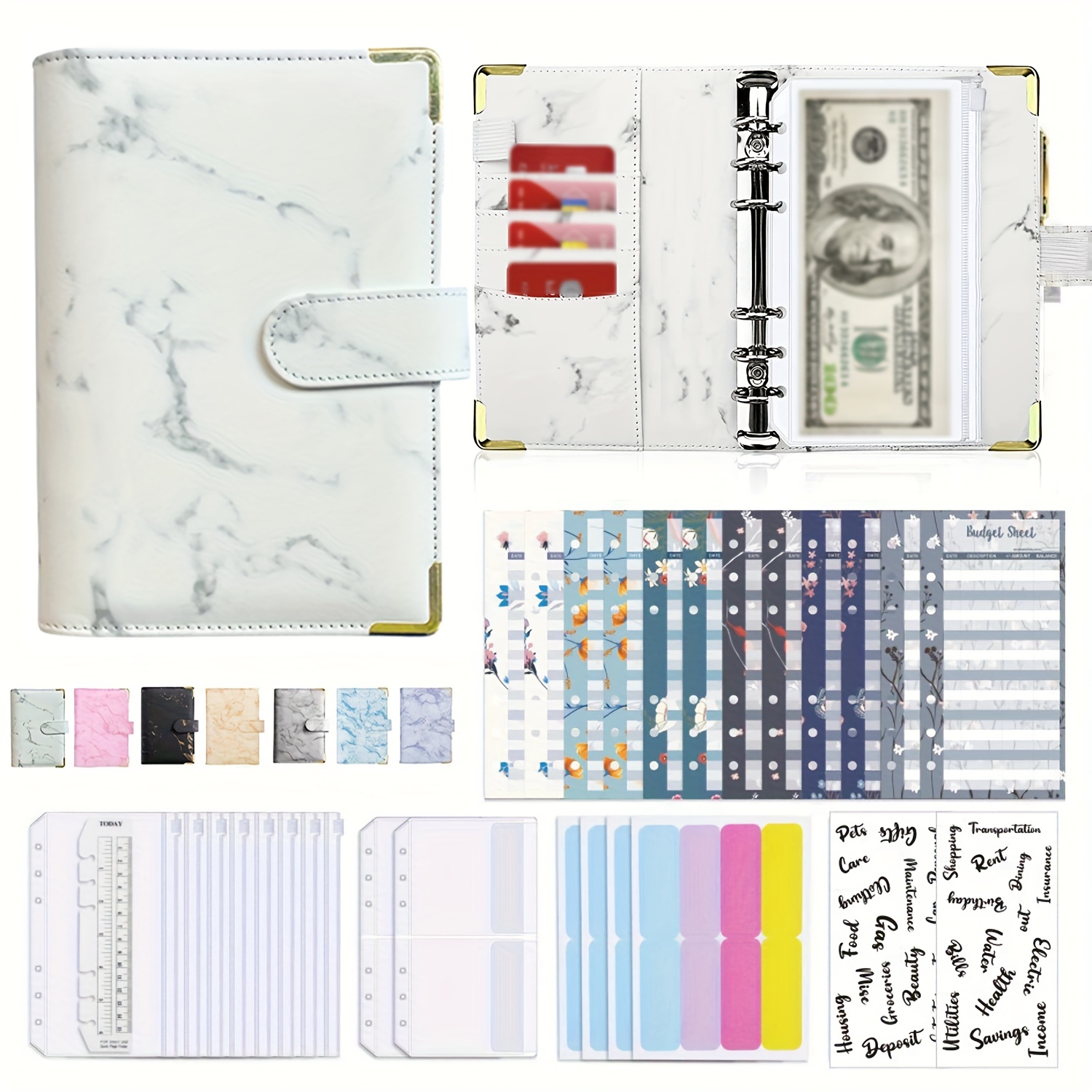 A6 Budget Planner Savings Binder With Colorful Stickers - Temu
