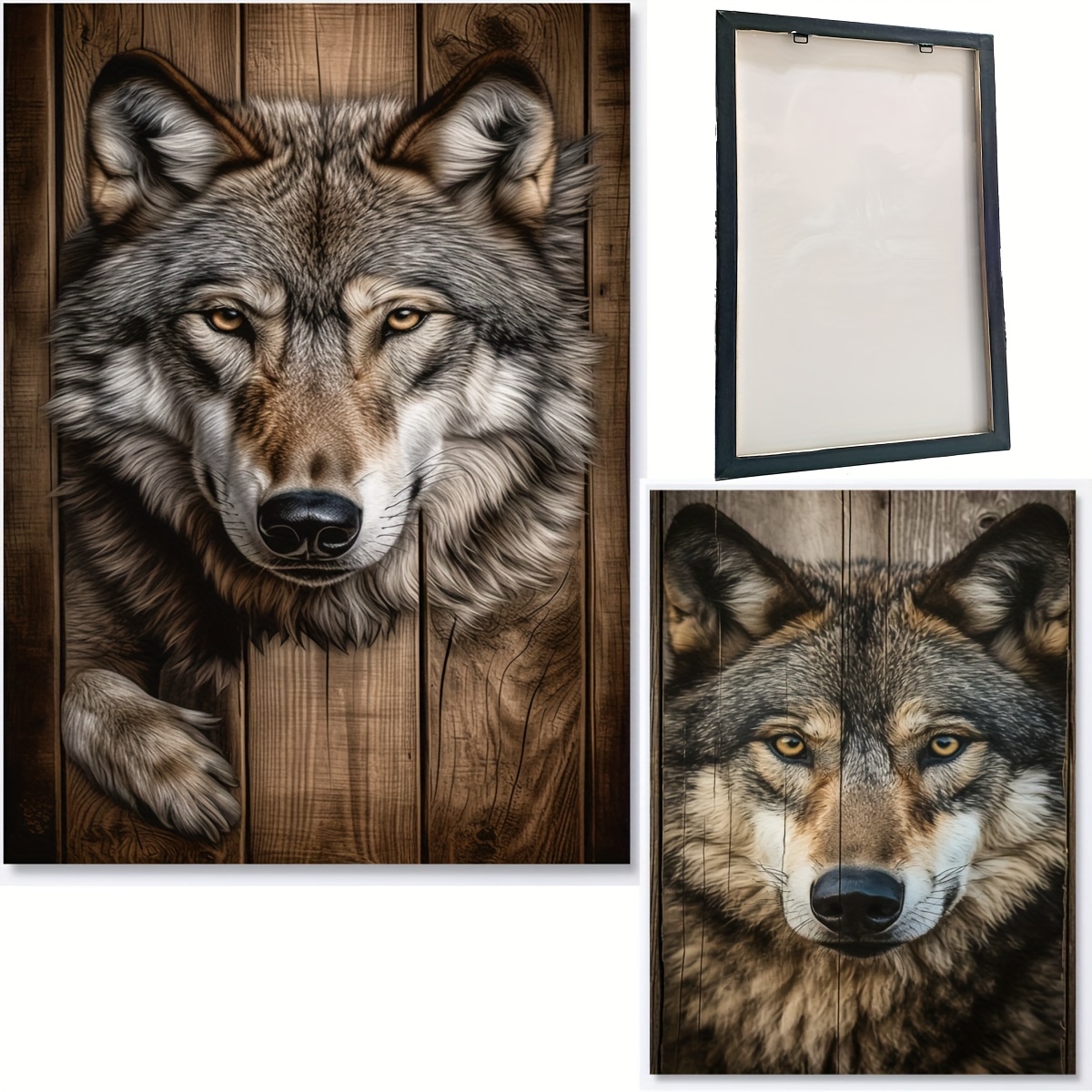 Framed Animals Canvas Print Poster Grove Mountain Woodland - Temu