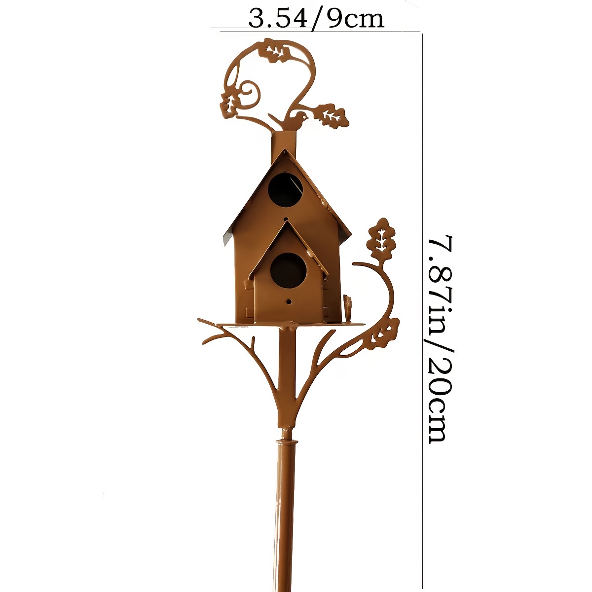 Casa de pájaros de metal con postes, casa de pájaros de metal para  exteriores, estaca para pájaros, piezas desmontables de bricolaje, para  patio