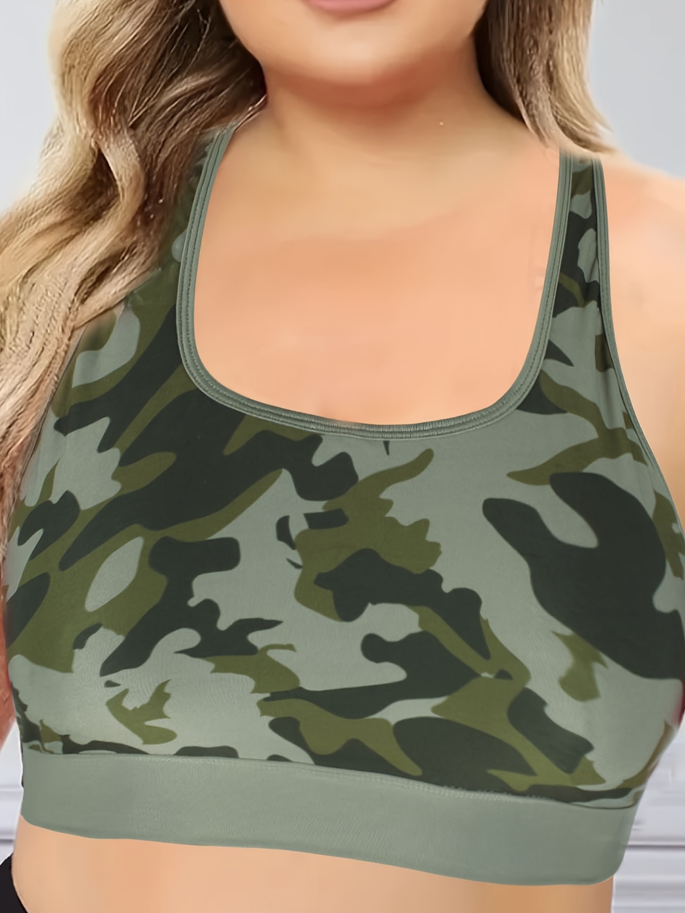 Womens Sexy Camo Military Tank Top Sports Bra Intimates Cami Yoga Workout  Fitness Activewear Sleepwear 