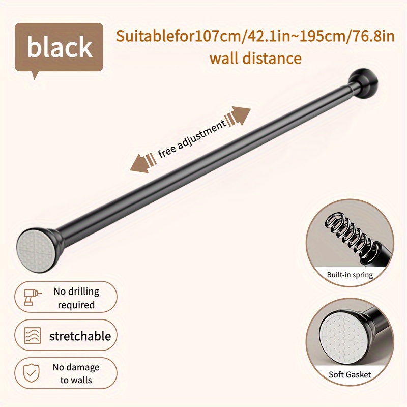 Stainless Steel Telescopic Rod Household Free Punching - Temu