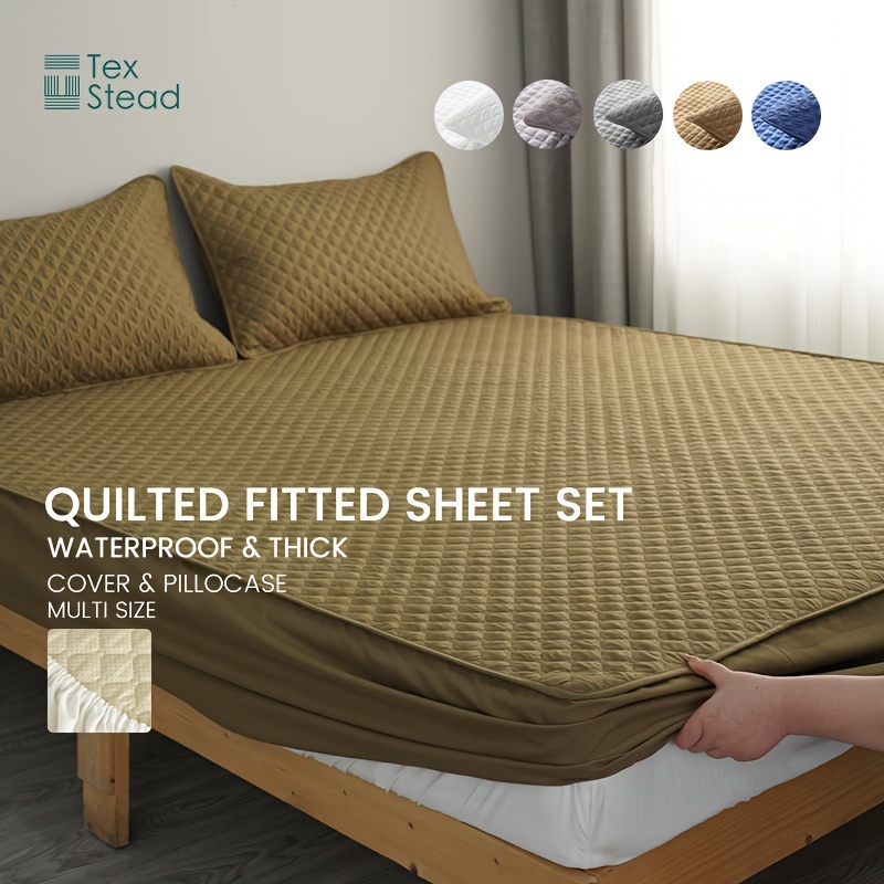 Fitted Sheet Set ( 1 Fitted Sheet + 2 Pillowcases) - Temu