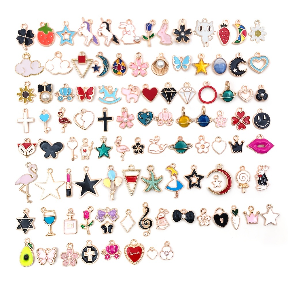 10/20 Pcs Mixed Alloy Pendant Cartoon Animal Tree Enamel Charms Beads for Jewelry  Making Diy Earrings Neacklace Bracelet Accessaries arrow