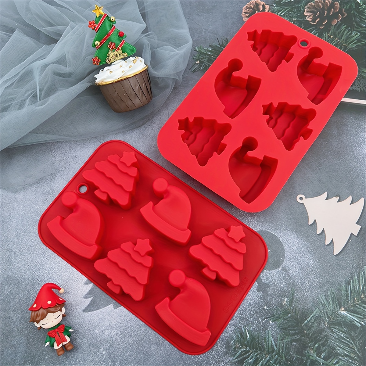 Christmas Chocolate Mold 3d Silicone Mold Candy Mold Pudding - Temu