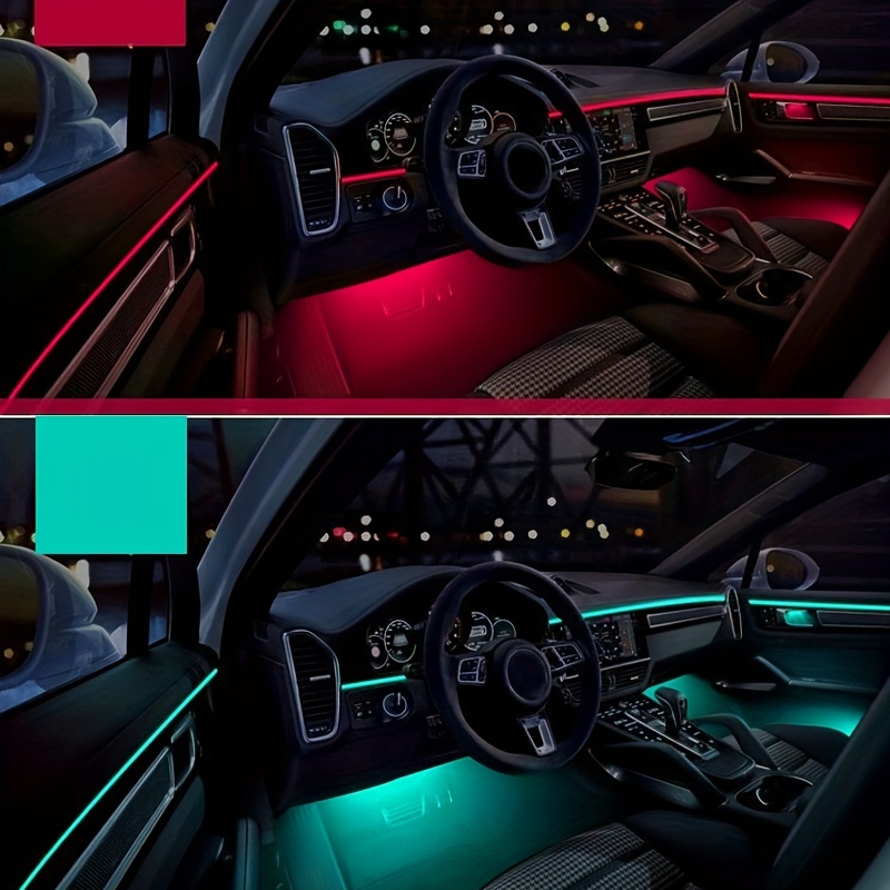 10M RGB 8 LED Car Interior Ambient Guide Light Strip Decor Atmosphere Door  Light