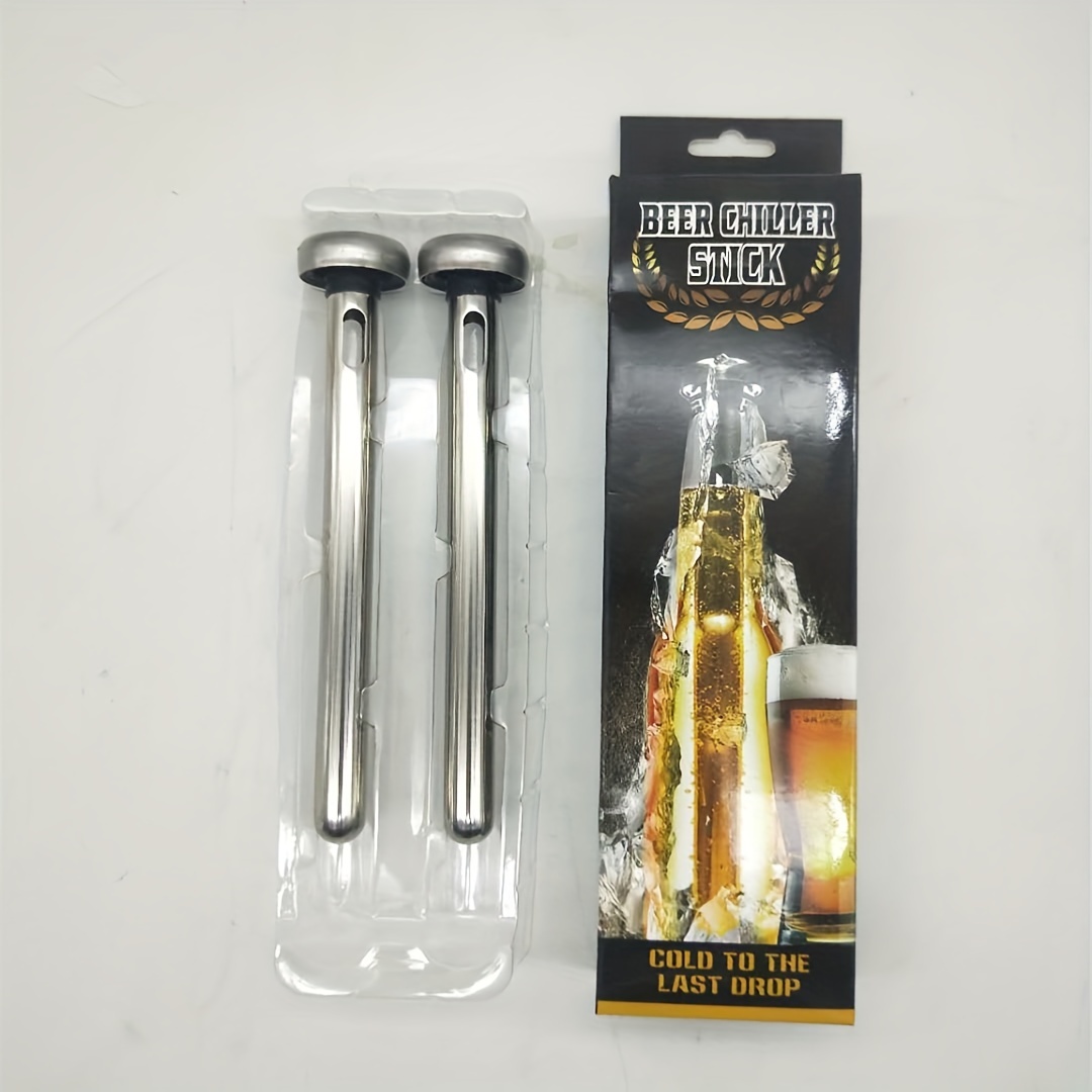 Stainless Logo Customized Beer Chiller Stick 2pcs