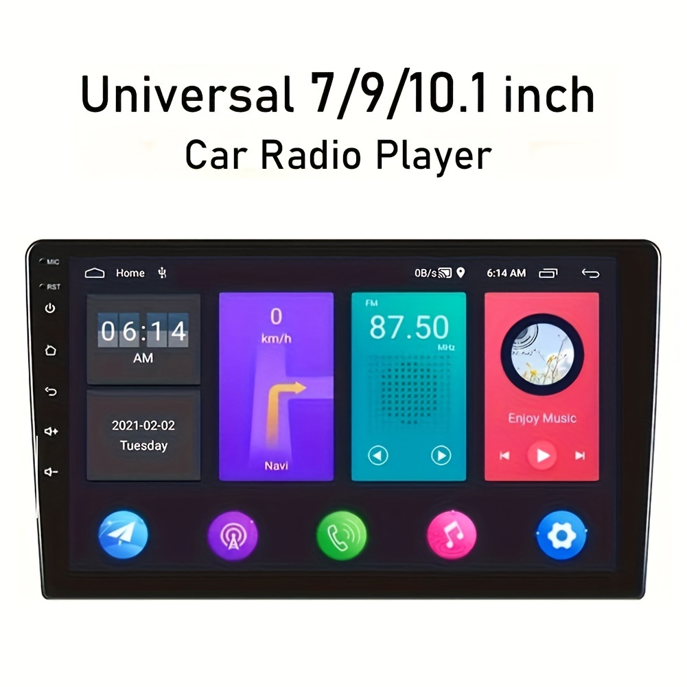 Estéreo inalámbrico de 2+32 GB Android de doble DIN para coche, Hikity con  pantalla táctil de 7 pulgadas, radio Android con Android Auto, navegación