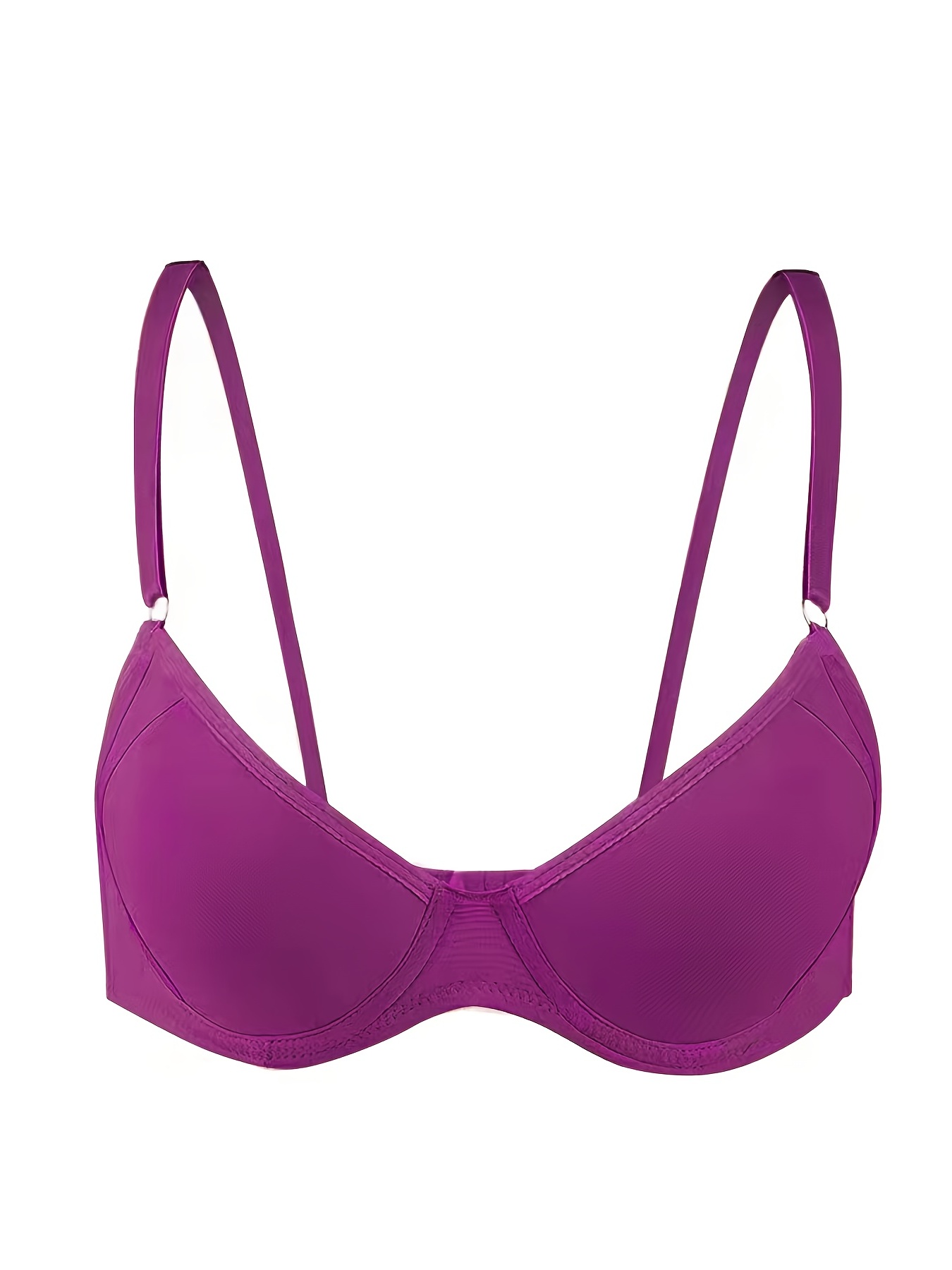 HANG BANG Women's Padded Non Wired Transparent Detachable Bra (Purple, 36B)  Women Everyday Lightly Padded Bra - Buy HANG BANG Women's Padded Non Wired  Transparent Detachable Bra (Purple, 36B) Women Everyday Lightly