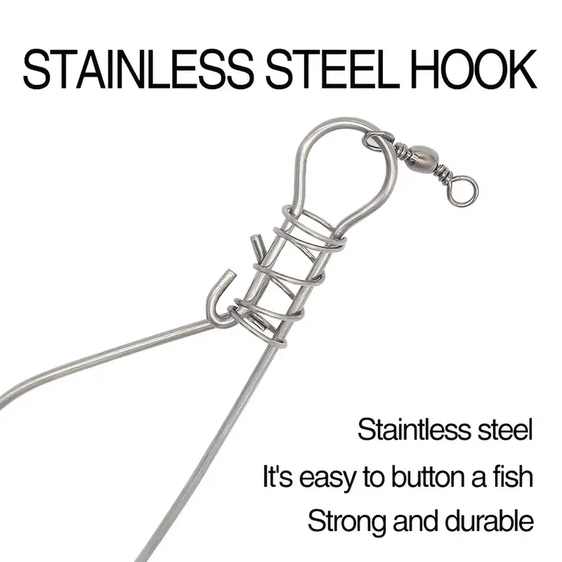 Stainless Steel Fishing Stringer Clip Fishing Buckle Lock - Temu