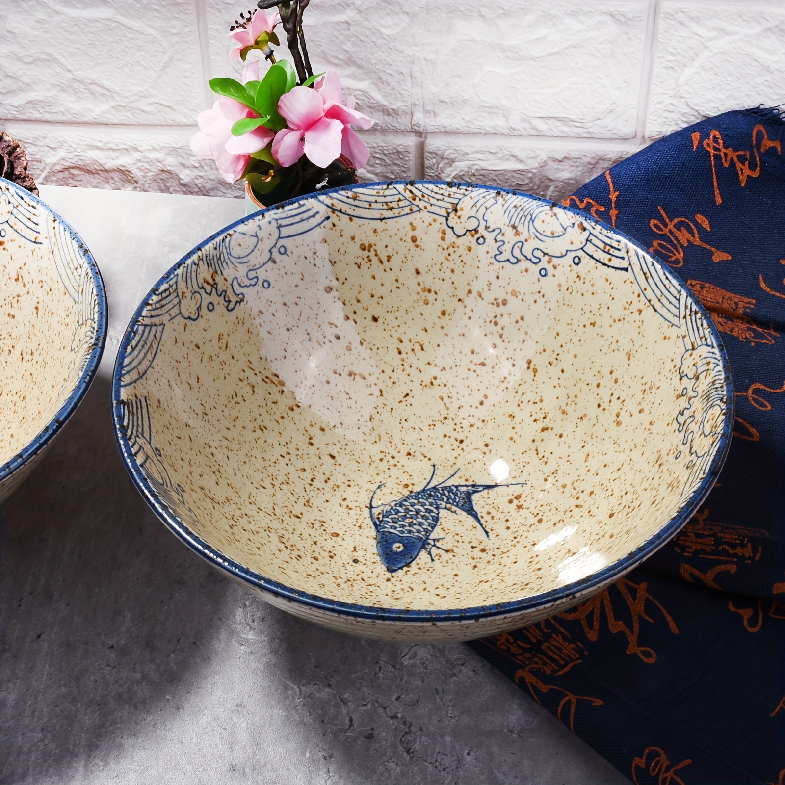 Unbreakable Plastic Japanese Style Ramen Bowl With 1 Spoon - Temu