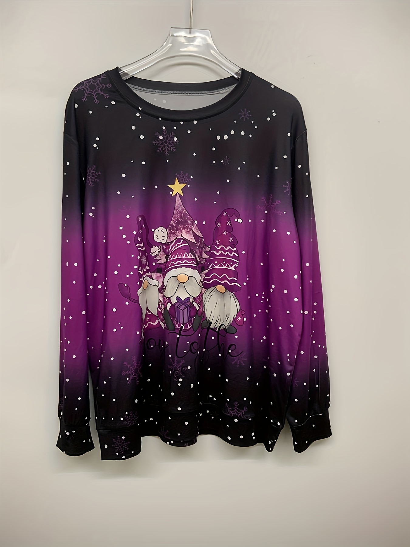 YOURS Plus Size Purple Snowman Print Soft Touch Christmas Jumper