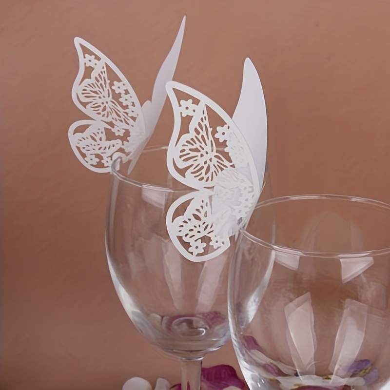 50pcs Butterfly Table Mark Wedding Party Place Cards