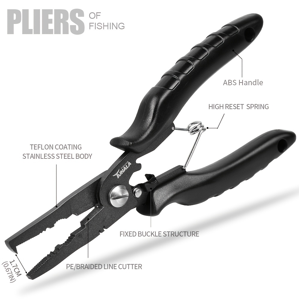 1pc Fishing Pliers Stainless Steel Split Ring Pliers Long Nose