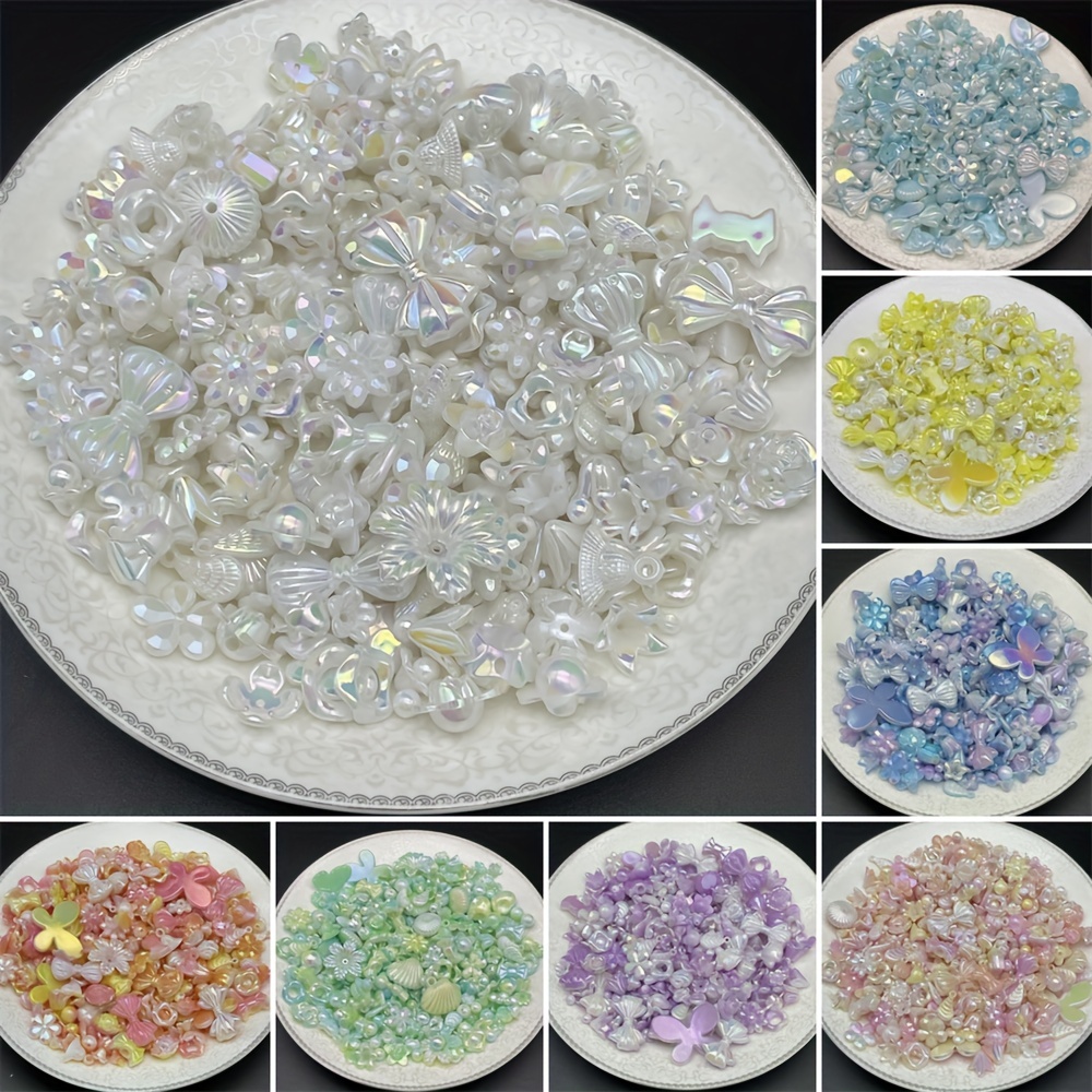 30G Colorful Mixed Bow Flower Shell Shape Loose Beads