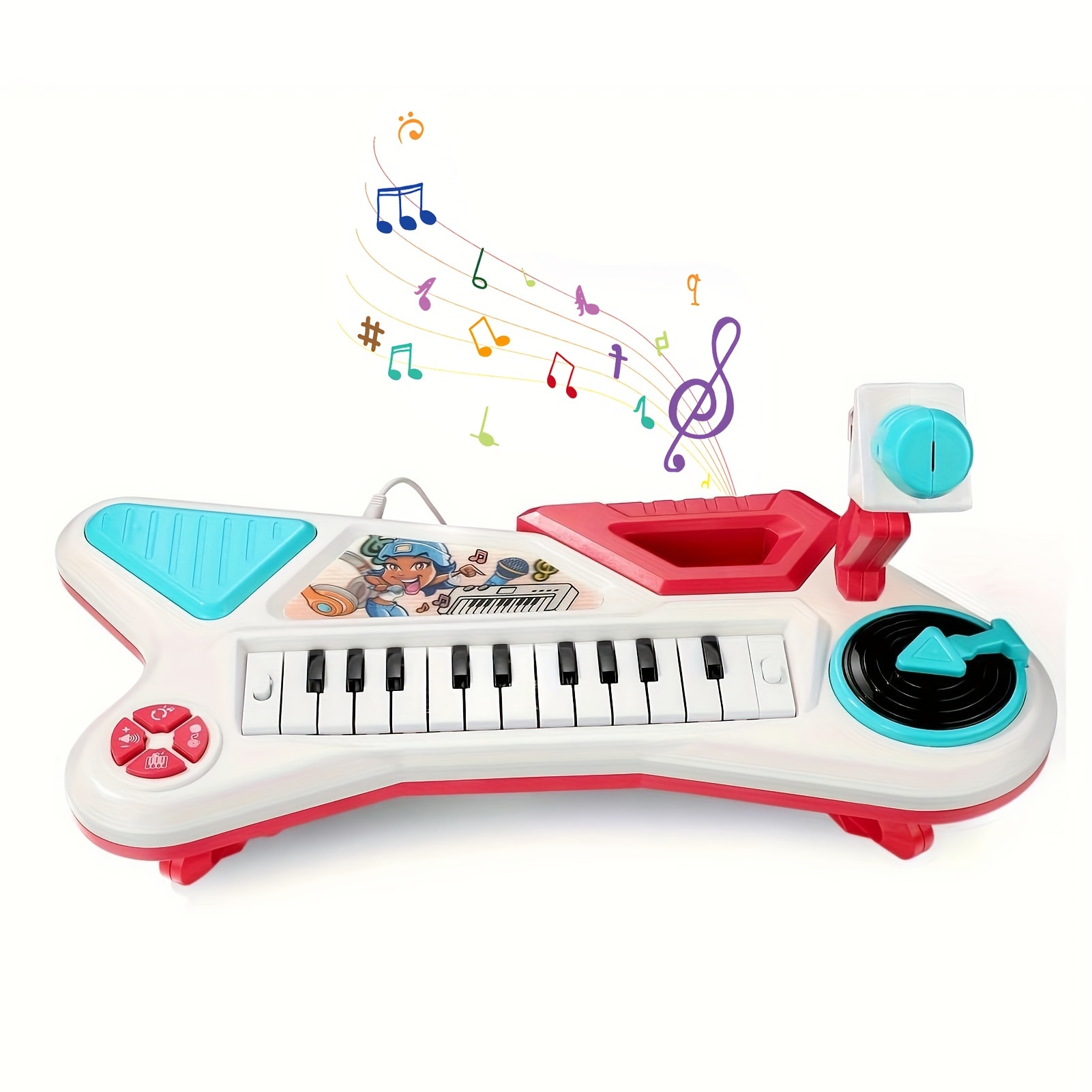 Jouets pour bébés 2 en 1 Tapis musical électrique Jouets Piano & Tapis de  jeu de tambour avec 2 bâtons Couverture de sol cadeau