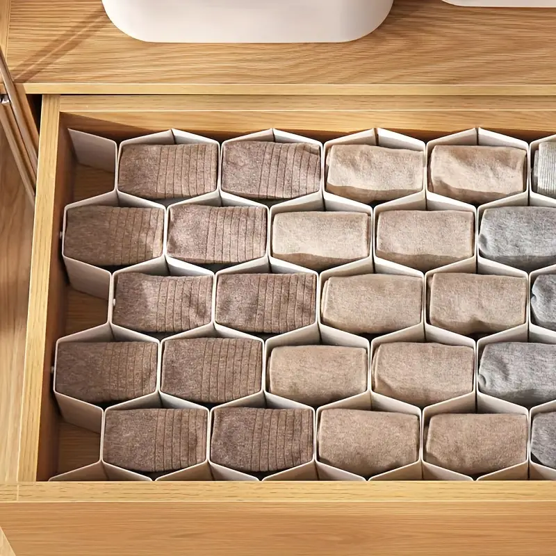 Honeycomb Drawer Storage Box Diy Adjustable Freely Combined - Temu